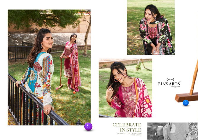 Musafir Vol 8 By Riaz Arts Digital Printed Karachi Cotton Dress Material Wholesale Online
